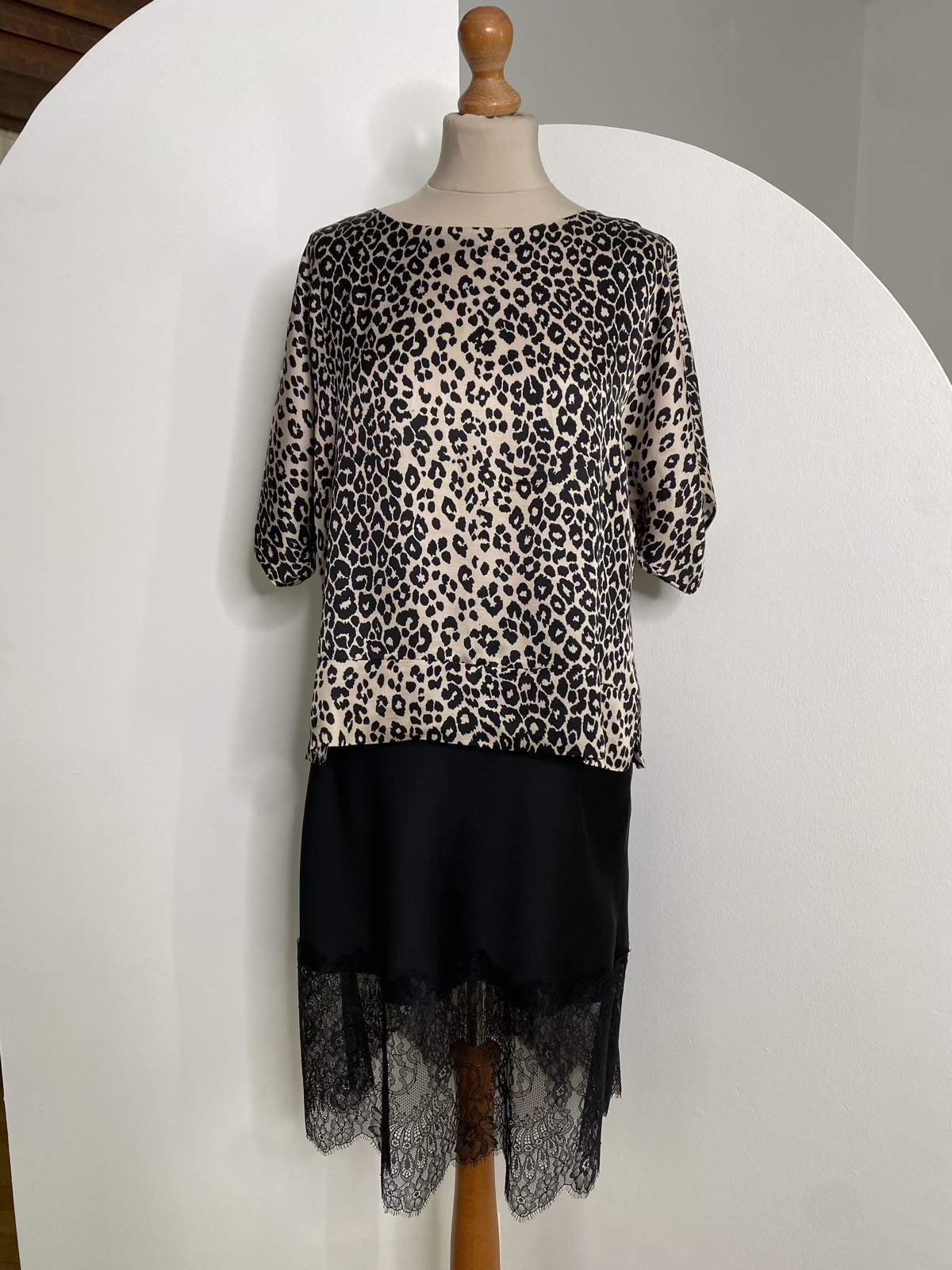 Bluză T vascoza animal print - S M/36-38 - imagine 2