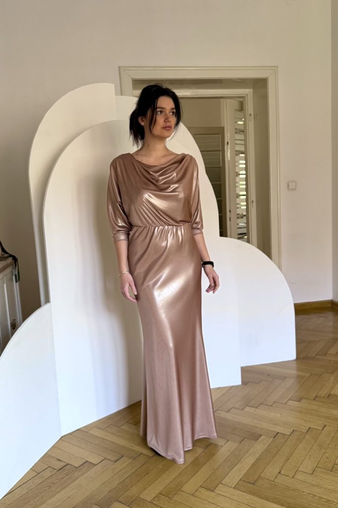 Rochie LIQUID maxi jerse pelicula - L / 40