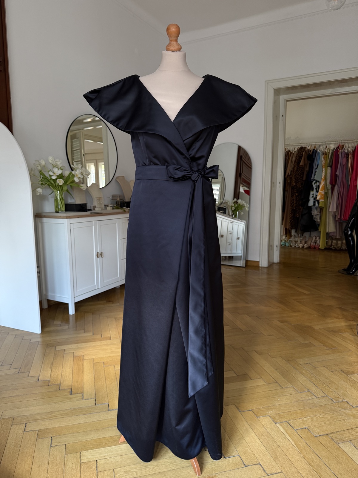 Rochie GULER tafta duchesse navy