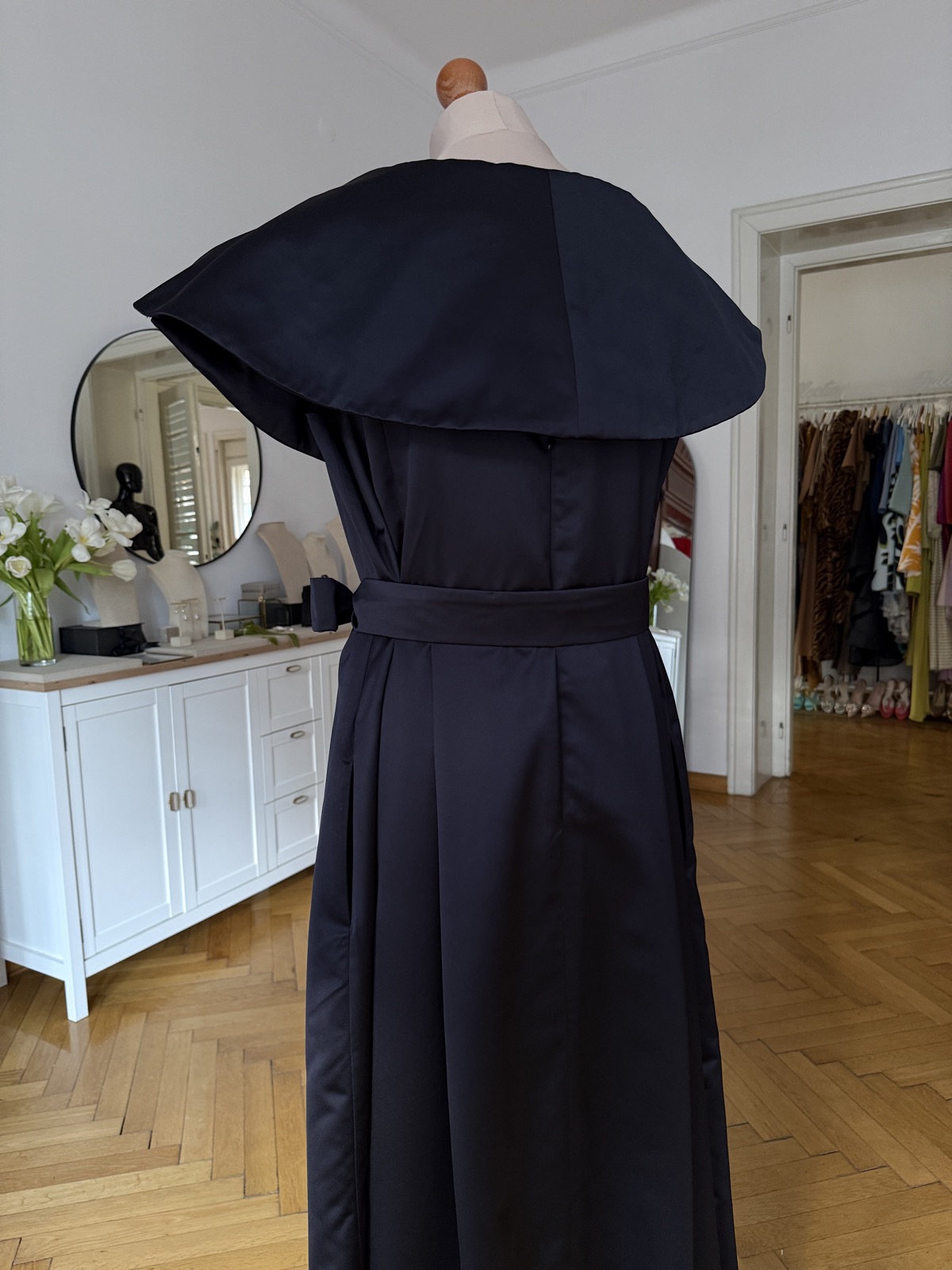 Rochie GULER tafta duchesse navy