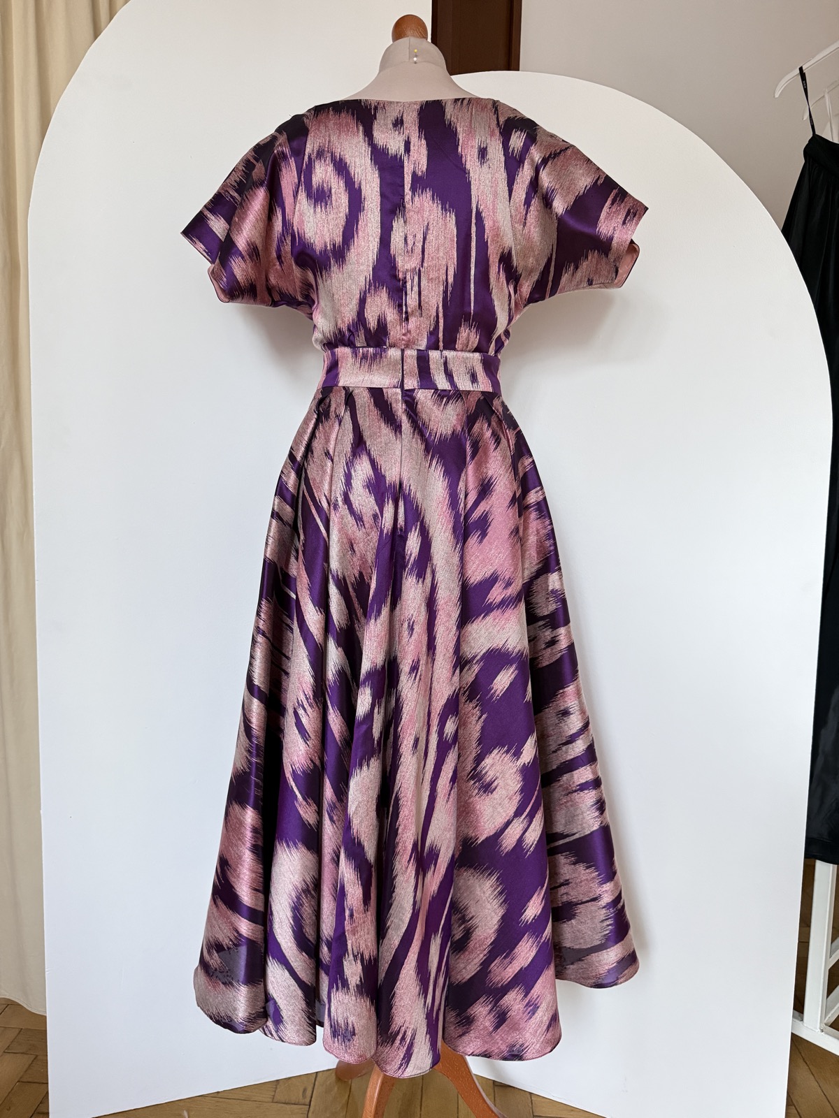 Rochia petrecută devore mătase cyclam - M / 38 - imagine 3