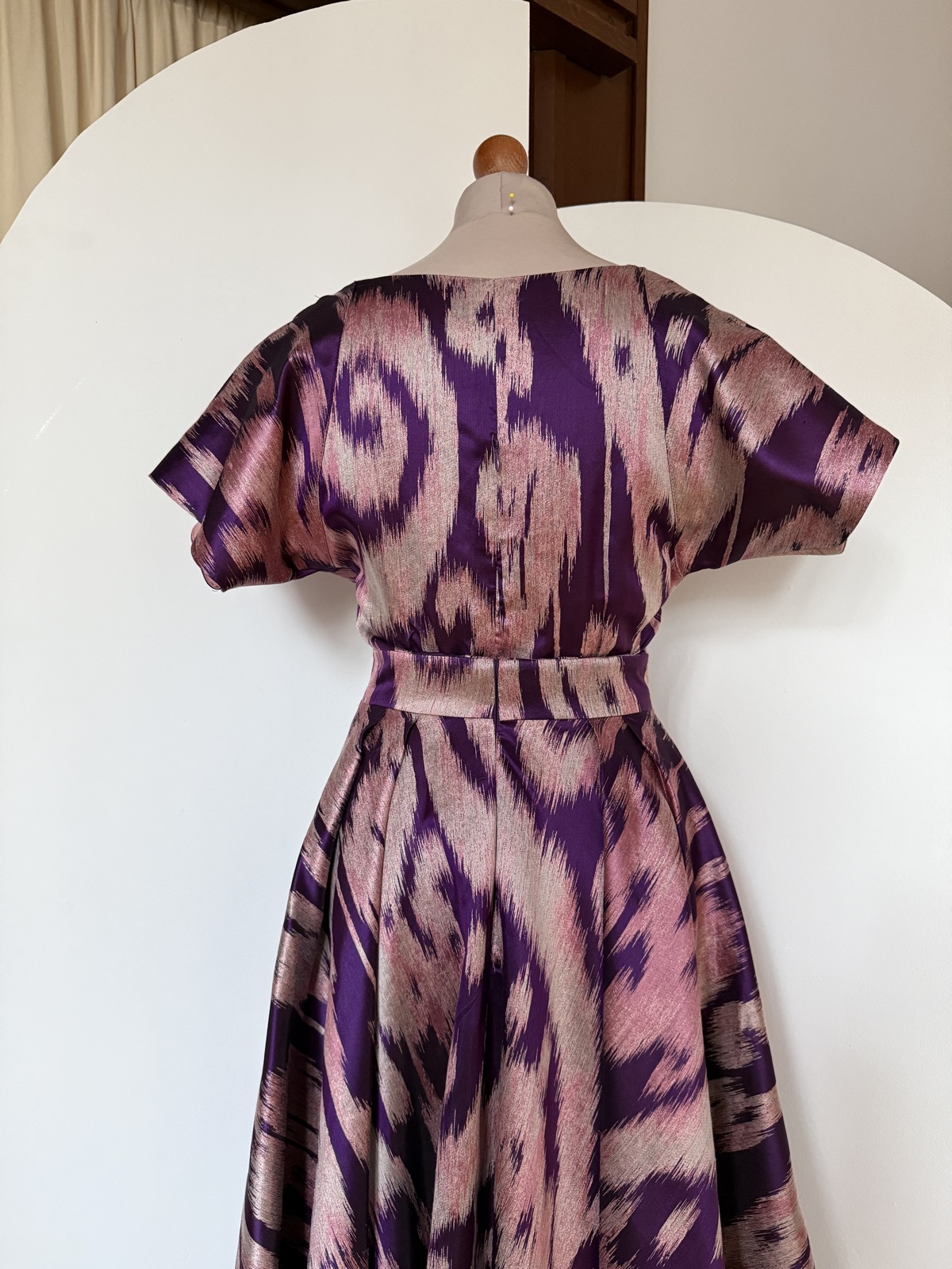 Rochia petrecută devore mătase cyclam - M / 38 - imagine 4