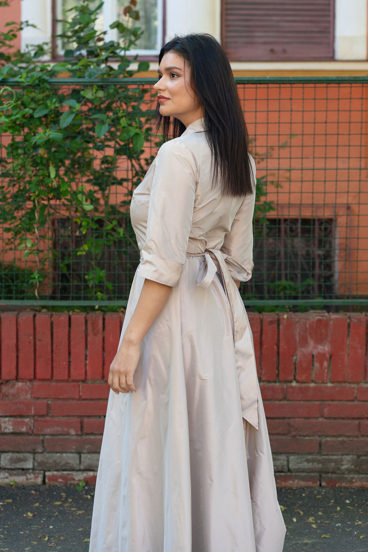 Rochia SHIRT tafta milkshake blush - L / 40 - Image 3